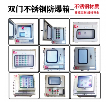 加装防护门防爆配电箱 不锈钢双门防爆控制箱
